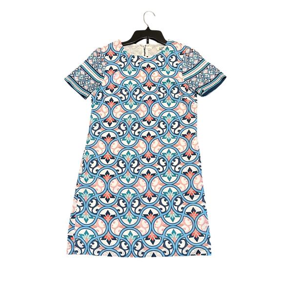 Molly Bracken Windmill Shift Dress in Multi Print, Size Small - Picture 3 of 9